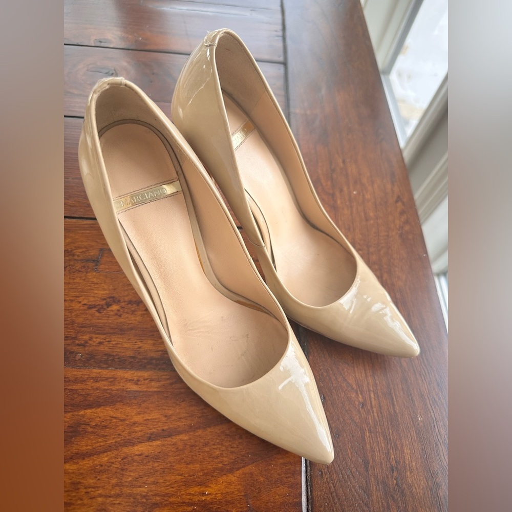 Marciano Women's Tan Patent Heels